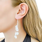 Aros Cuarzo Rosa Hilo Platedao Gancho Plata Fina 925 2