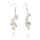 Aros Cuarzo Rosa Hilo Platedao Gancho Plata Fina 925 1