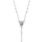 Collar Rosario Virgen De Los Rayos Mini Cadena Limada Plata Fina 925 3