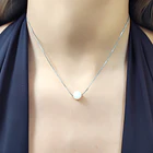 Collar Perla De Río 7mm Cadena Veneciana Plata Fina 925 2