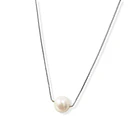 Collar Perla De Río 7mm Cadena Veneciana Plata Fina 925 3