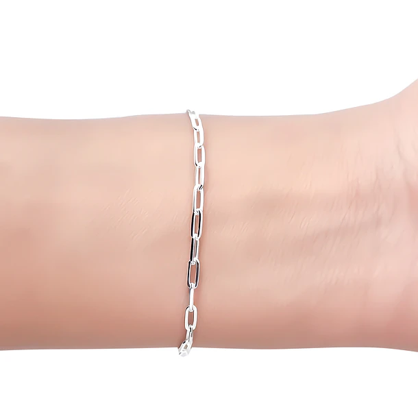 Pulsera Eslabón Largo Plata Fina 925