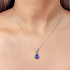 Collar Lapislázuli Gota Plata Fina 2