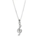 Collar LLave De Sol Cadena Veneciana Plata Fina 925 3