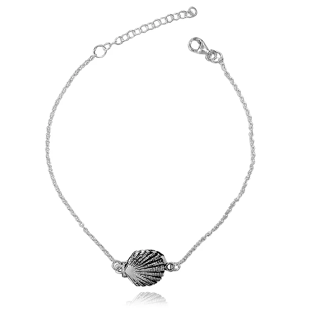Pulsera Concha Marina Plata Fina 925  1