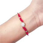 Pulsera Medalla San Benido Plata Fina 925 Nudo Cordón Rojo 2