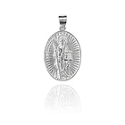 Colgante Medalla Santa Muerte Plata Fina 925 1
