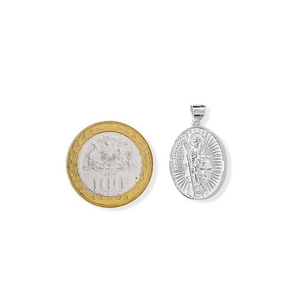 Colgante Medalla Santa Muerte Plata Fina 925 3