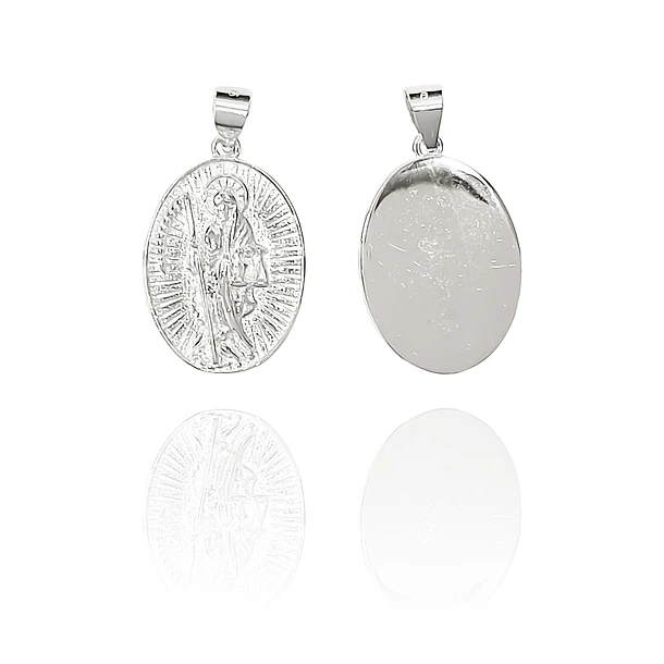 Colgante Medalla Santa Muerte Plata Fina 925 4