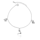 Pulsera 3 Gatos Circón Plata Fina 925 1