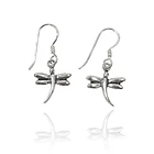 Aros Libélula Colgante Plata Fina 925 1