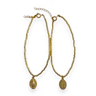 Pulsera Virgen De Los Rayos Mostacillas Enchapado Oro 18K  4