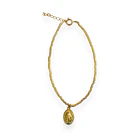 Pulsera Virgen De Los Rayos Mostacillas Enchapado Oro 18K  1