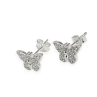 Aros Mariposa Circones Blancos Plata Fina 925 1