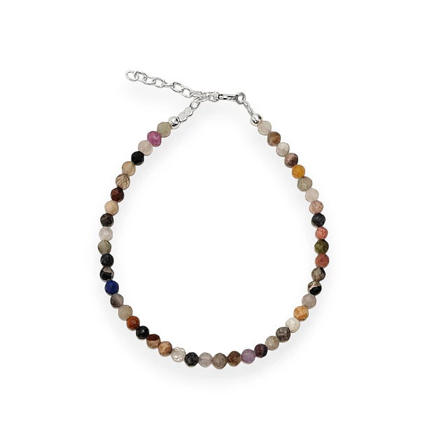 Pulsera Piedras Naturales Plata Fina 925