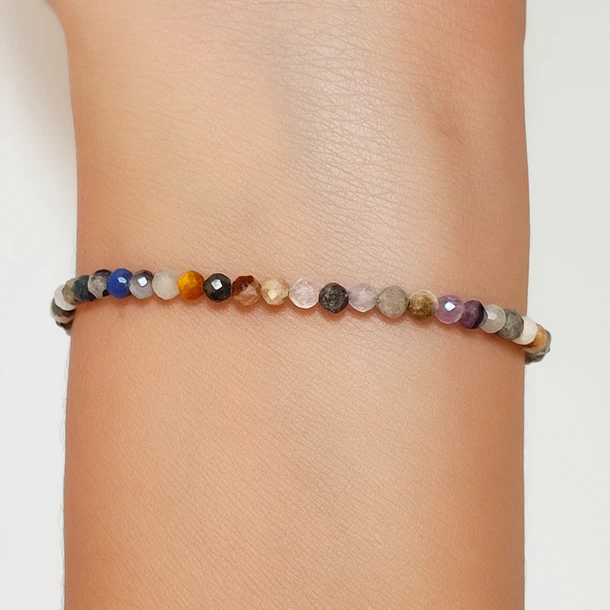 Pulsera Piedras Naturales Plata Fina 925