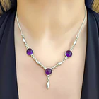 Collar Ranya Amatista Pepa Plata Fina 925 2