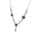 Collar Ranya Amatista Pepa Plata Fina 925 3