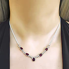 Collar Neena Granate Gota Plata Fina 925 2