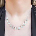 Collar Semi Anala 11 Gotas Piedra Luna Plata Fina 925 2