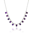 Collar Semi Anala 11 Gotas Amatista Plata Fina 925 1