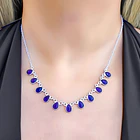 Collar Semi Anala 11 Gotas Amatista Plata Fina 925 2