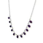 Collar Semi Anala 11 Gotas Amatista Plata Fina 925 3