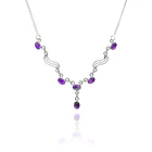 Collar Asmee Amatista Curvas Plata Fina 925 1
