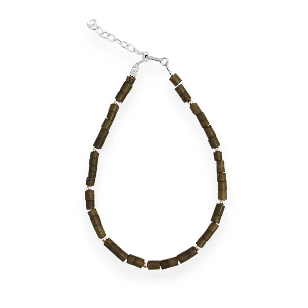 Pulsera Jade Tubo Plata Fina 925 3