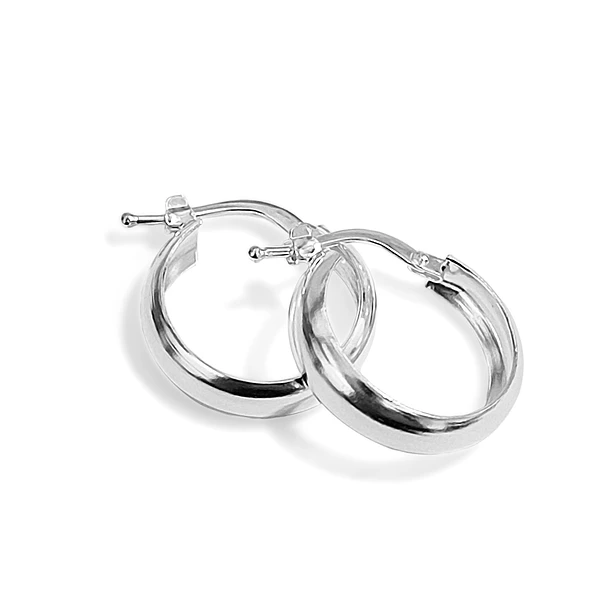 Aros Argolla Bisagra Plata Fina 925