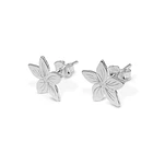 Aros Flor Jazmin Plata Fina 925 3