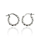Aros Argolla Tubo Torcida 17mm Plata Fina 925 3