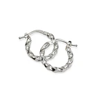 Aros Argolla Tubo Torcida 17mm Plata Fina 925 1