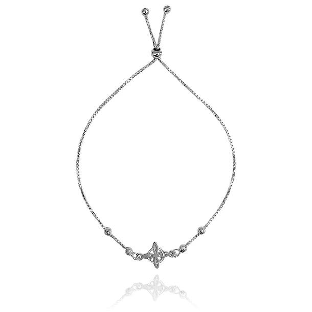 Pulsera Nudo De Bruja Mini Plata Fina 925 Adaptable