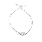 Pulsera Huella Corazón Bolitas Plata Fina 925 Adaptable 3