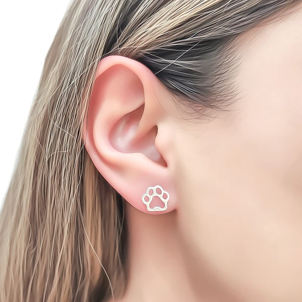 Aros Huella Calada Plata Fina 925