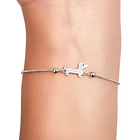 Pulsera Perro Salchicha Bolitas Plata Fina 925 Adaptable 2