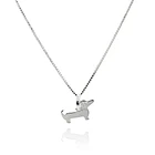Collar Perro Salchicha Mini Plano Veneciana Plata Fina 925 1