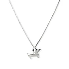 Collar Perro Salchicha Mini Plano Veneciana Plata Fina 925 3