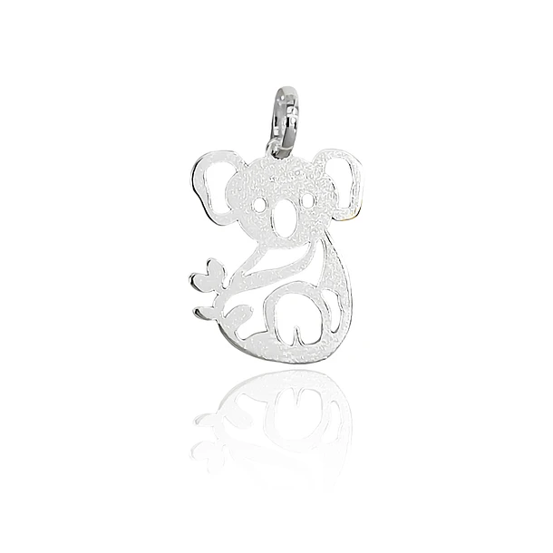 Colgante Koala Calado Plata Fina 925 1