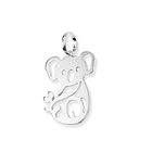 Colgante Koala Calado Plata Fina 925 3