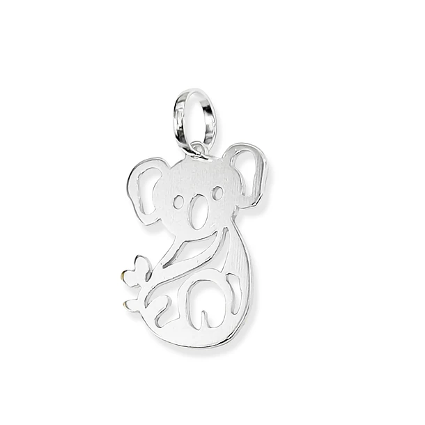 Colgante Koala Calado Plata Fina 925 3