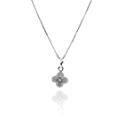 Collar Trébol Mini Veneciana Plata Fina 925 1