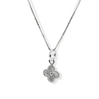 Collar Trébol Mini Veneciana Plata Fina 925 3