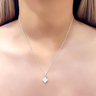 Collar Trébol Mini Veneciana Plata Fina 925 2