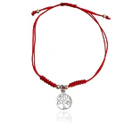 Pulsera Árbol De La Vida Colgante Plata Fina 925 Cordón Rojo 1