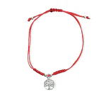 Pulsera Árbol De La Vida Colgante Plata Fina 925 Cordón Rojo 3