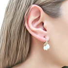 Aros Argolla 3 Perlas De Río Irregulares Enchapado Oro 18K 2