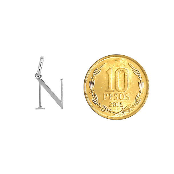 Colgante Letra Inicial Plata Fina 925 24