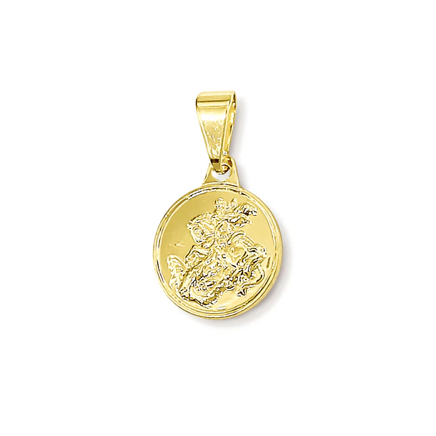Colgante San Jorge 12mm Enchapado Oro 18K